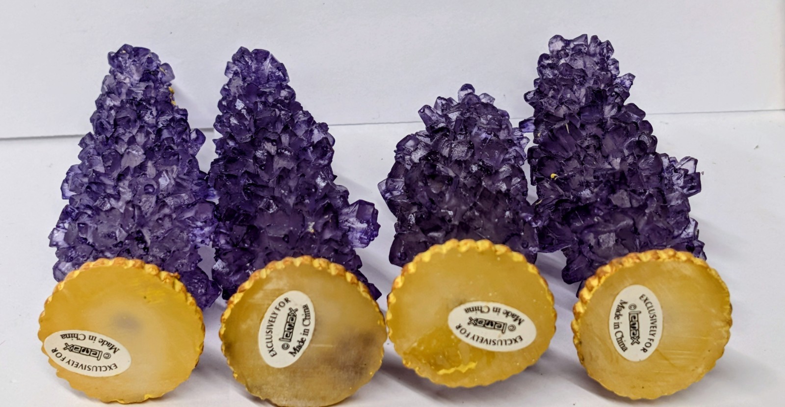 Lemax Christmas Village Faux Lavender Amethyst Rock Candy Accessory Trees