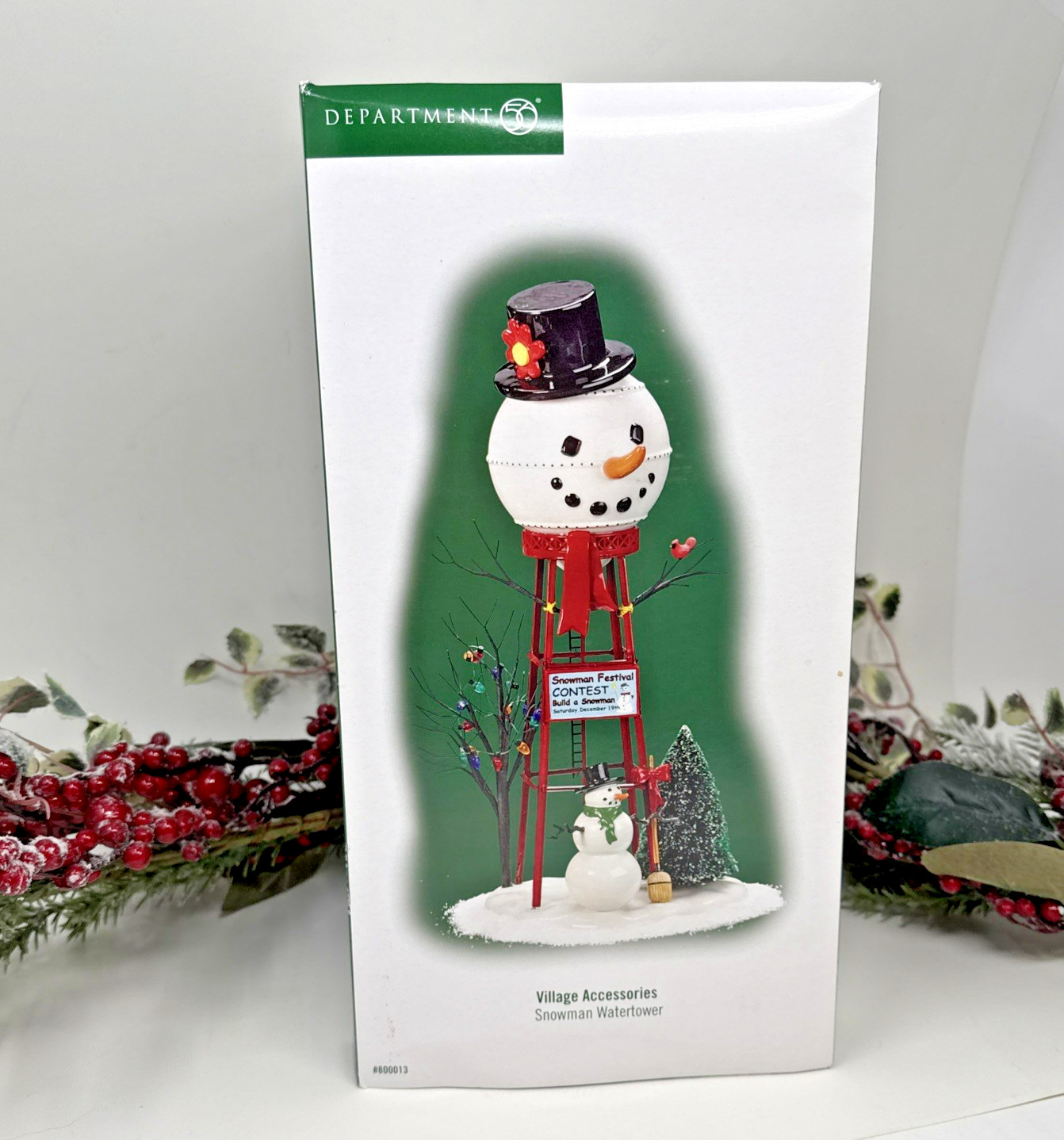 Dept. 56 Village Accessories Snowman Watertower NIP 800013