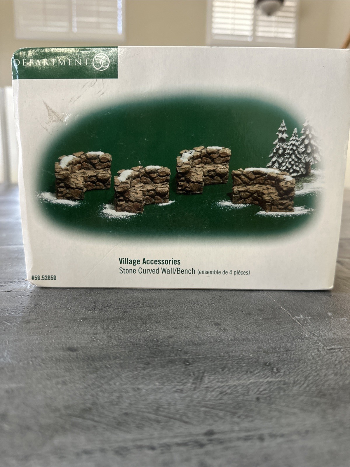Retired Department 56 Village Accessories Stone Curved Wall 56.52650 Set of 4