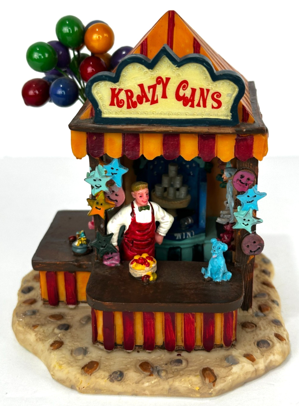 Lemax Carnival Krazy Crazy Cans Game Booth Circus Fair Festival