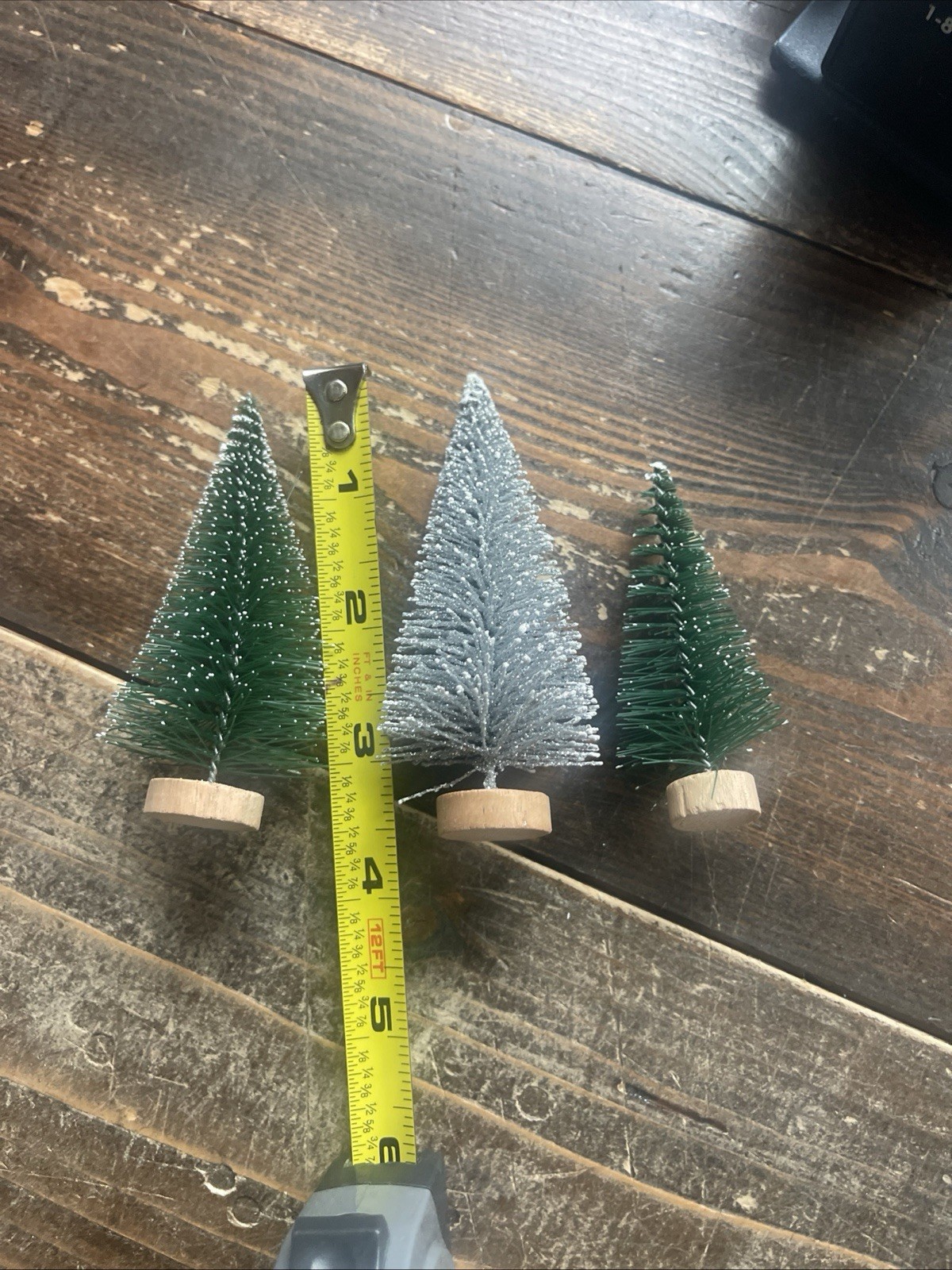 Mini Miniature Christmas Village Bottle Brush Snow Flocked Trees Large Lot New