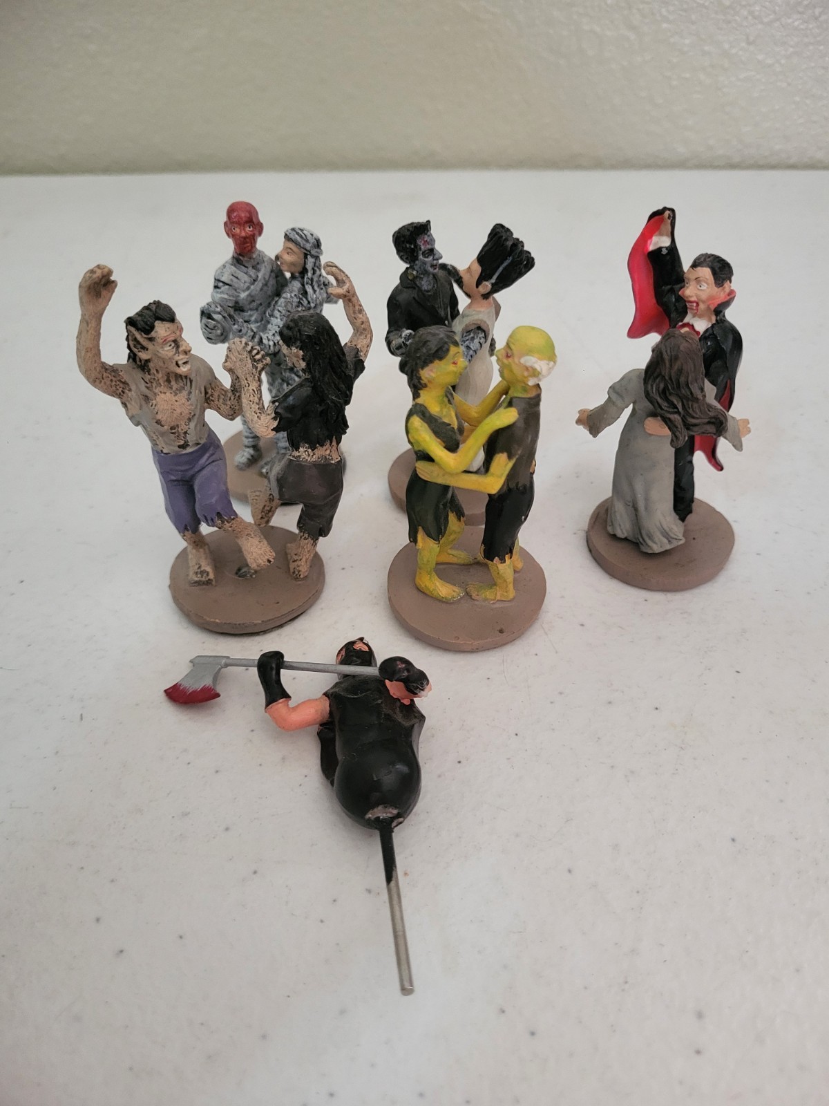 Figure Lemax Spooky Town Monsters Ball Replacement Figurines Lot Of 6