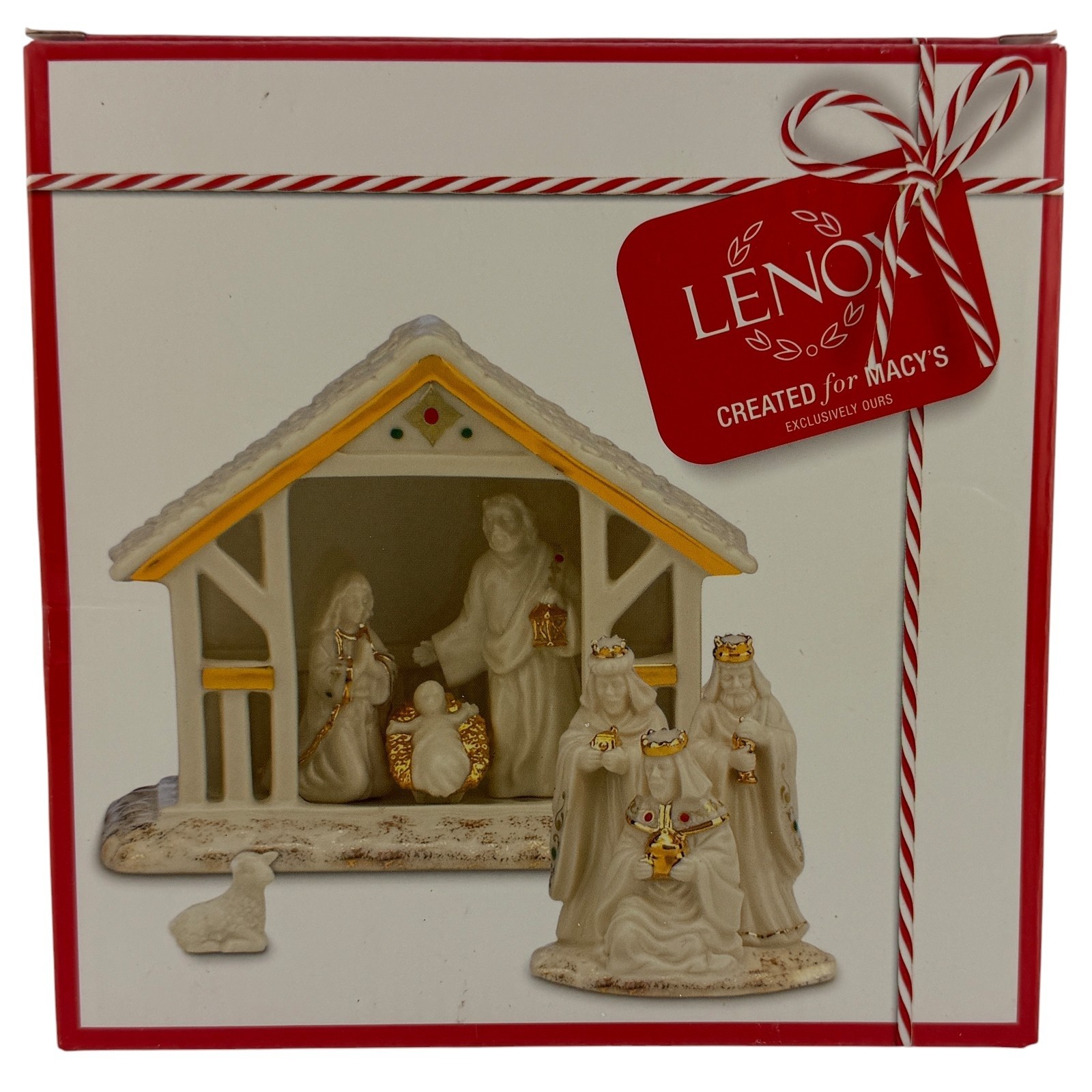 Lenox China Village Treasures MISTLETOE PARK Away In a Manger Nativity