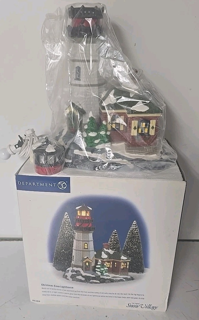 Department 56 Christmas Cove Lighthouse Original Snow Village Lighted Building