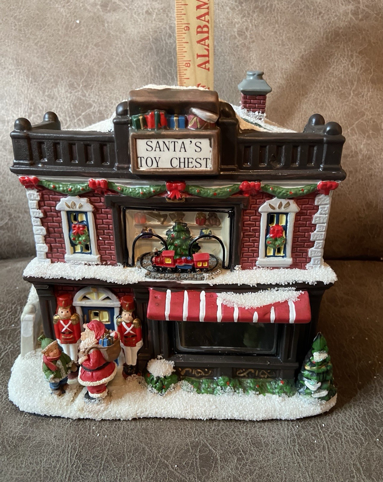 St. Nicholas Square Christmas Village 2010 Santa’s Toy Chest Illuminated W/Box