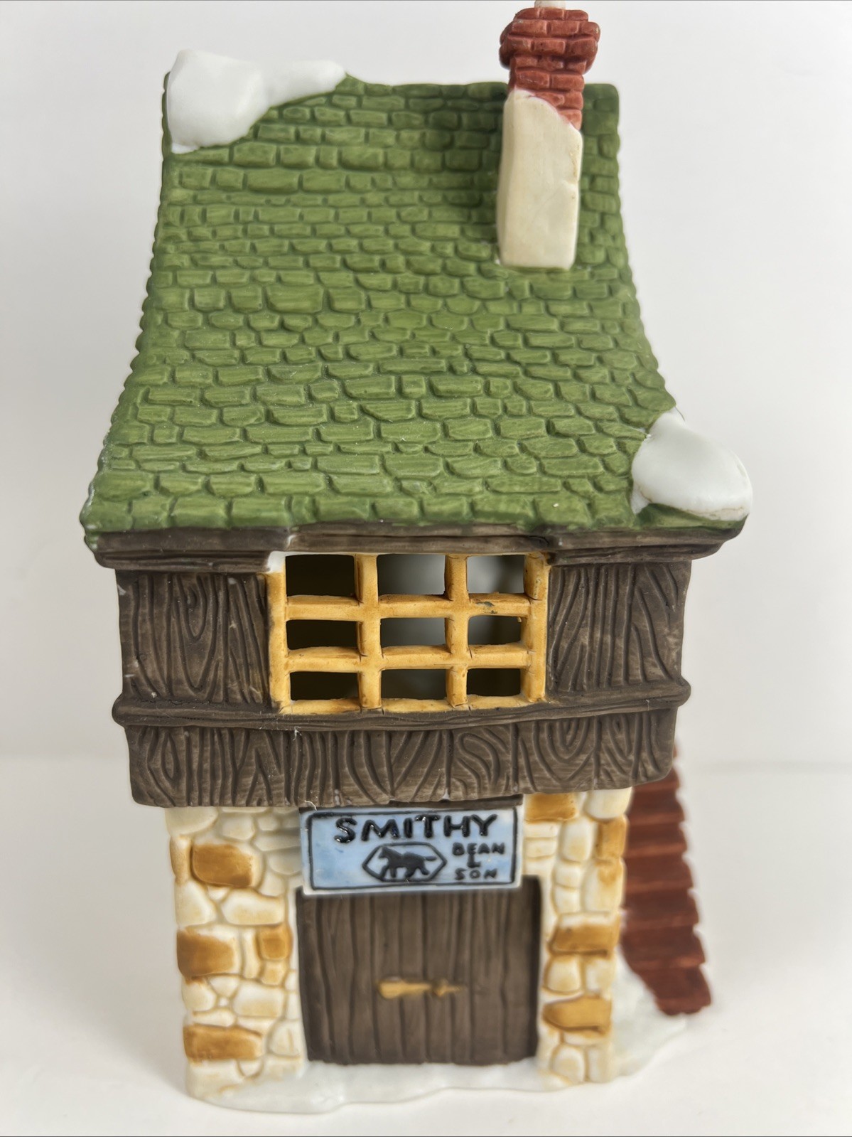 Dept 56 Dickens Village “Smithy and Bean” Blacksmith Bldg ’84 Vintage-No Light