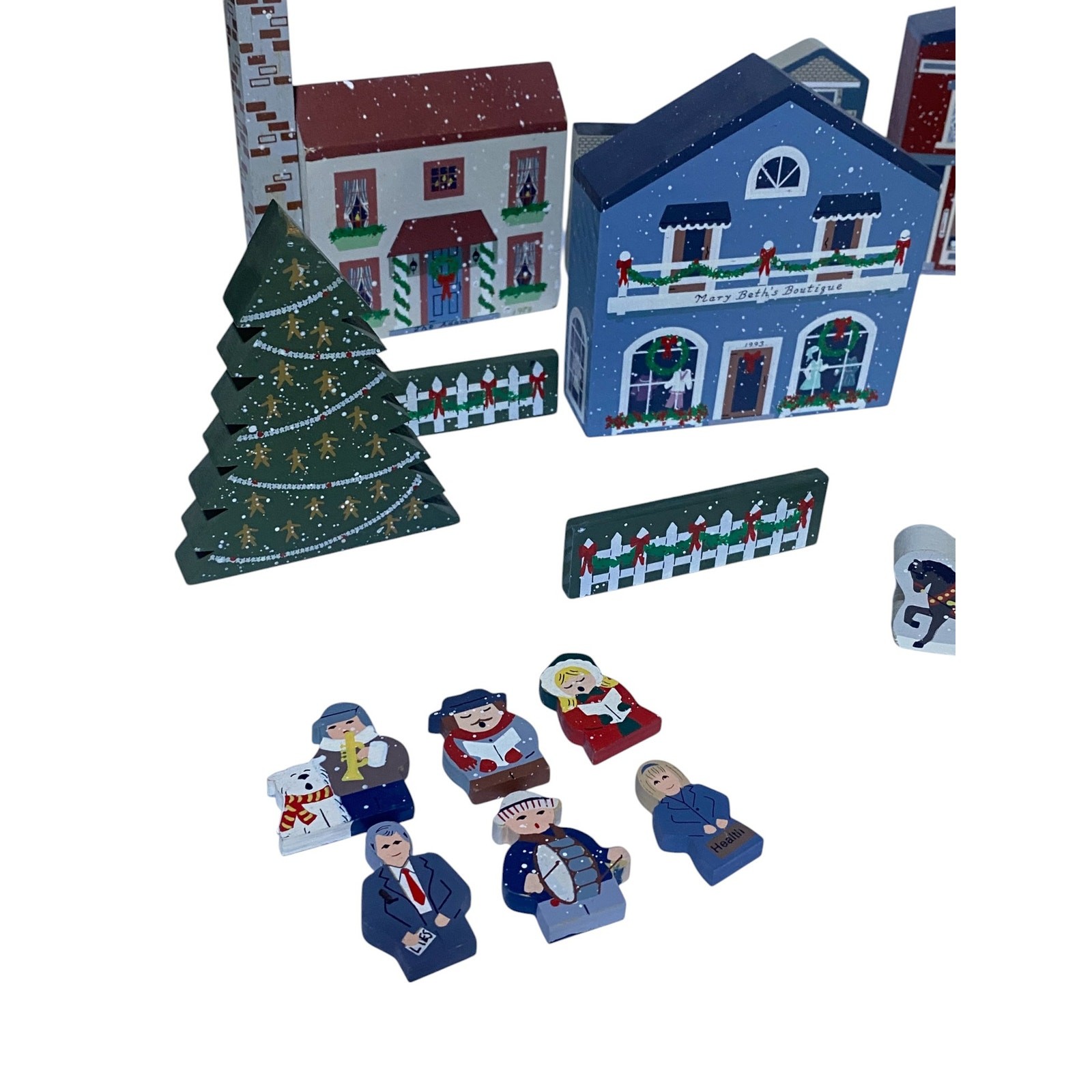Noblesville Indiana Town Square Village Wood Collection Lot 23 Pieces