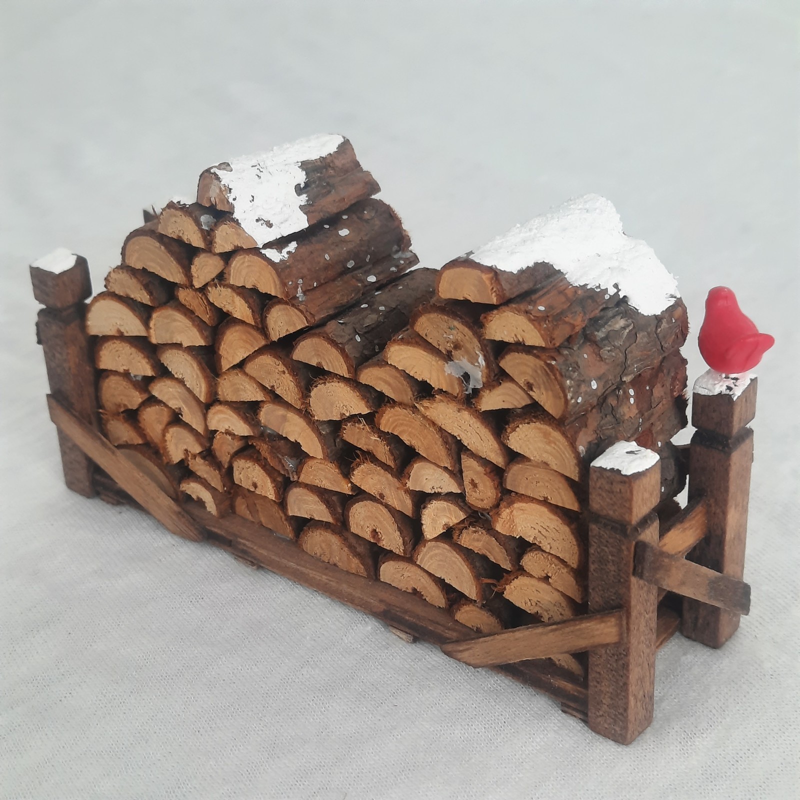 Village Dept. 56 Decorative Article “Wooden Log Pile” for Christmas Village EUC