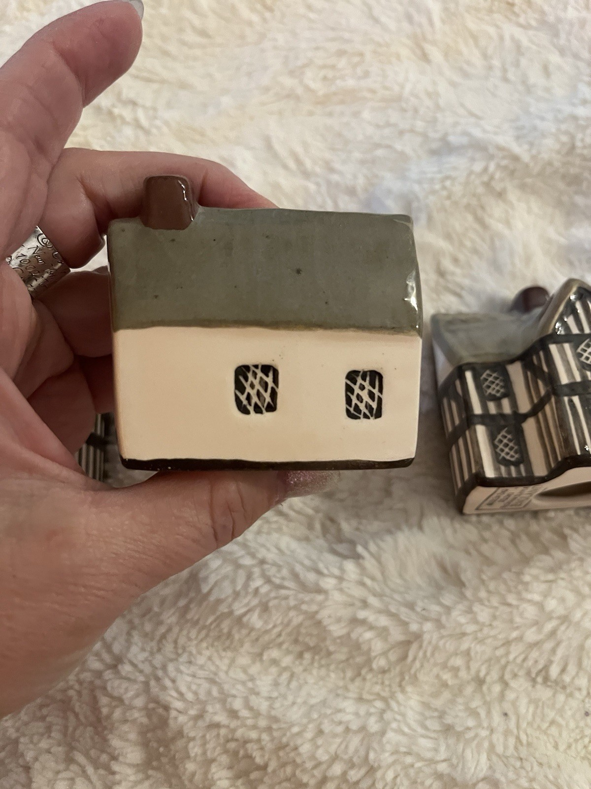 Mudlen End Studio Pottery Suffolk Stoneware Cottages Made in England Set Of 3