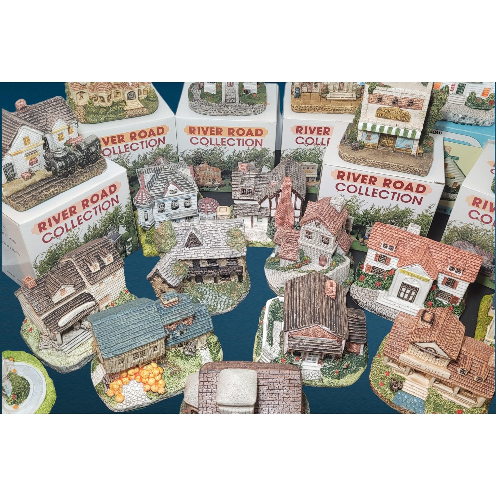 23 River Road Country Cottage Collection Village Buildings Taiwan Christmas Gift
