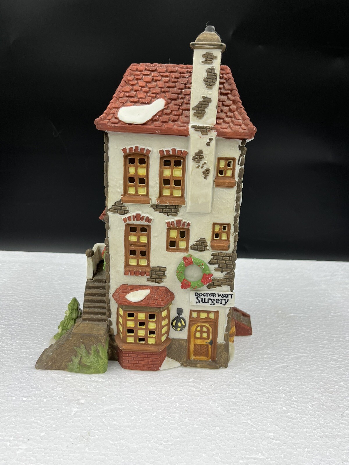 Dickens Village Series Department 56 1990 Dr Watt Surgery Building Residence