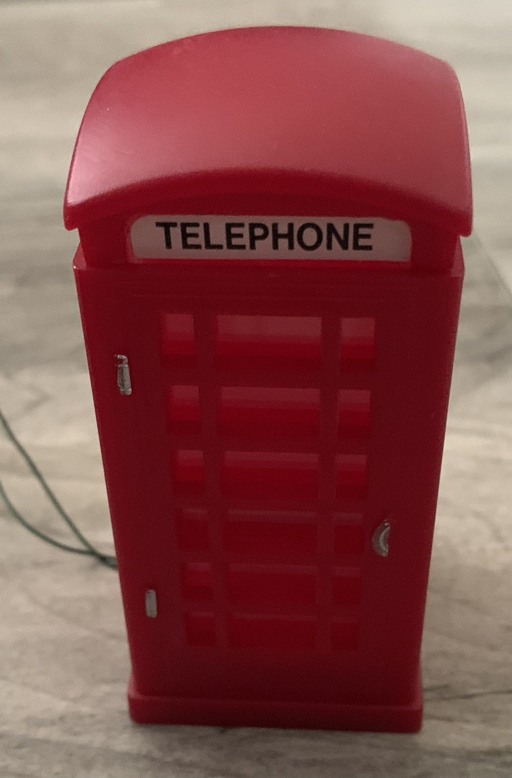 Lighted Red Phone Booth Christmas on Mainstreet Vintage Village Accessory