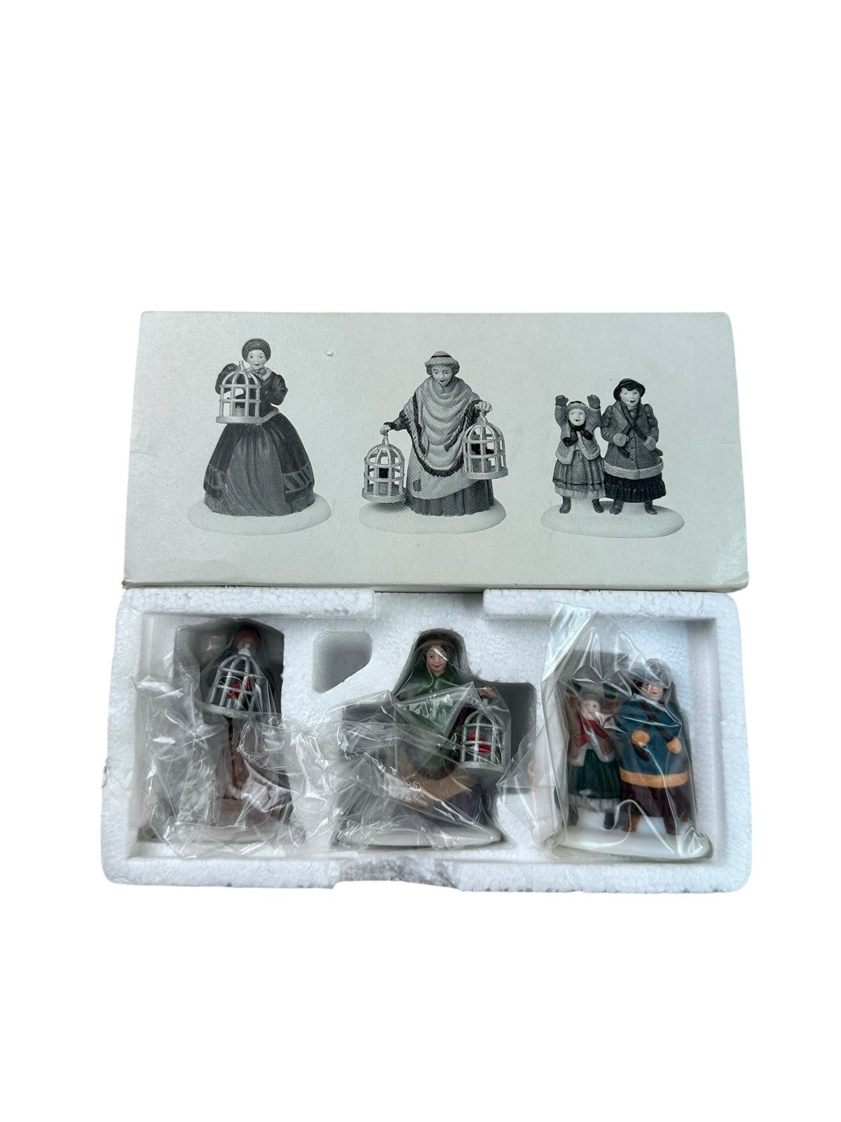 Department 56 5803-3 Christmas Village Accessory The Bird Seller Set of 3