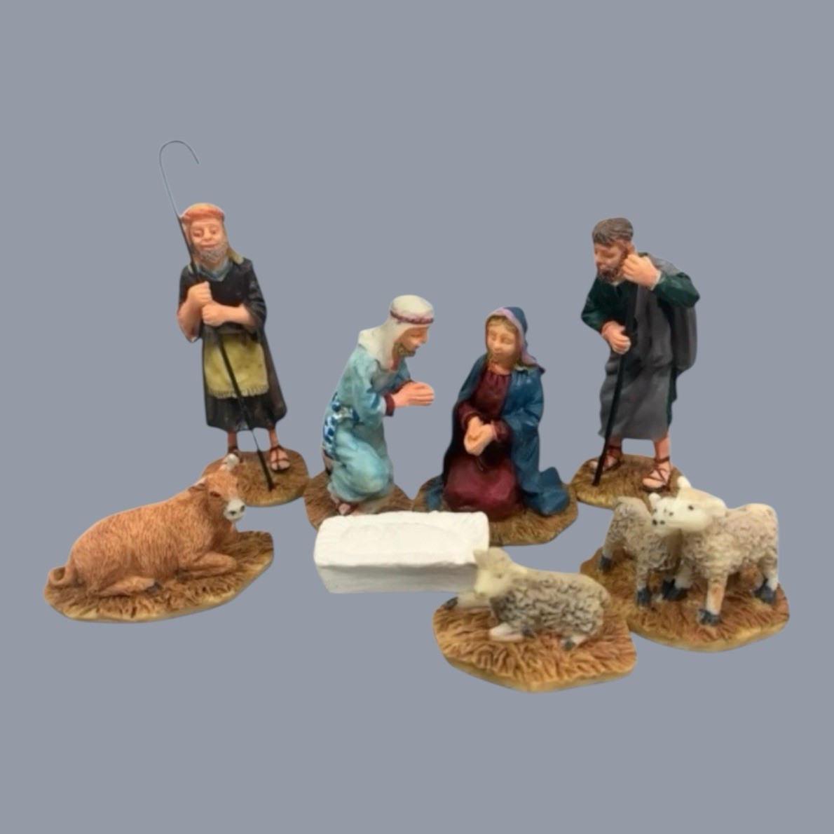 Lemax Village Collection Christmas Nativity Set Of 8 Pieces Vintage Religious
