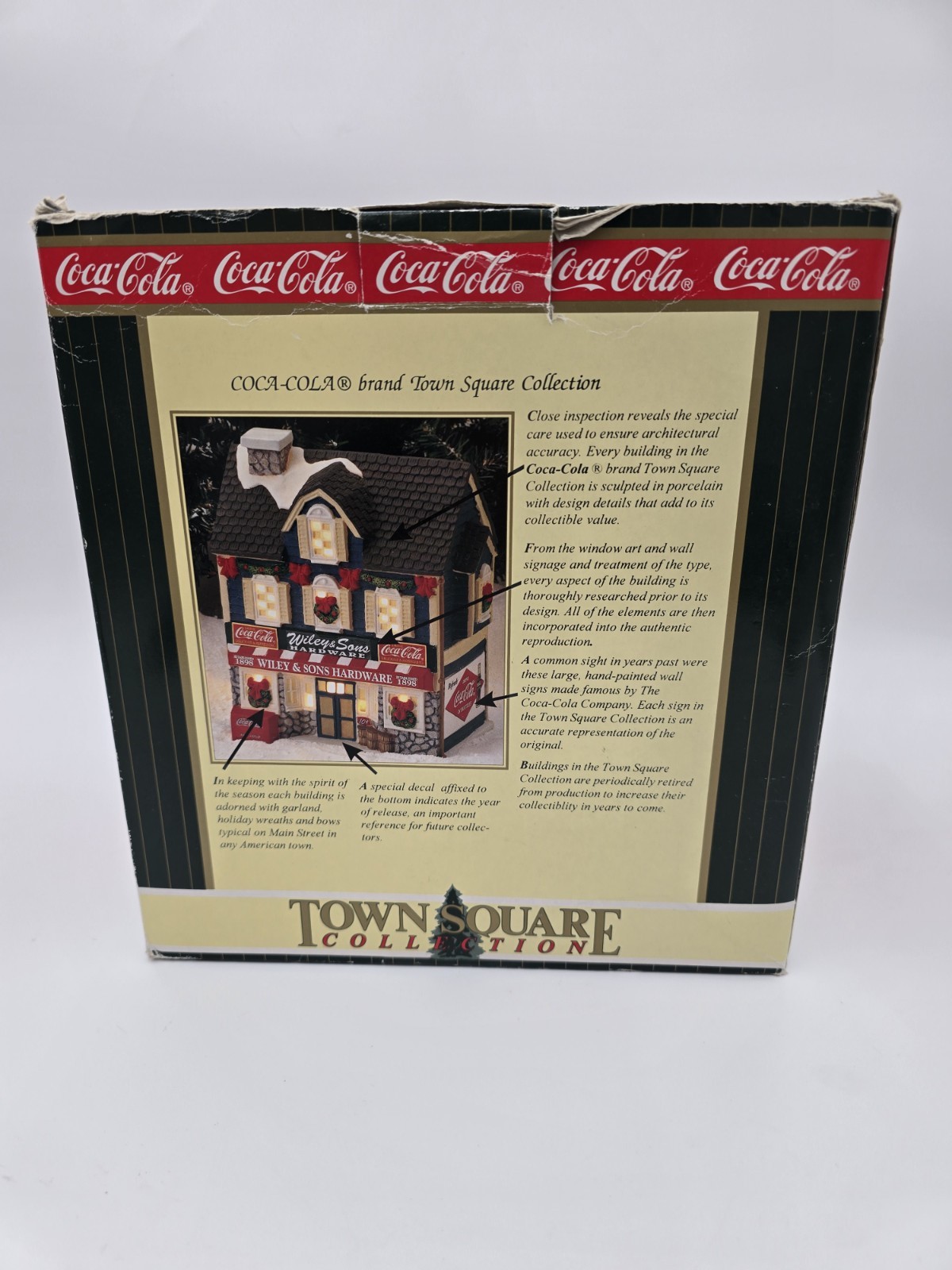 Coca-Cola Town Square Drive In Lighted Christmas Village Collection Vintage Coke