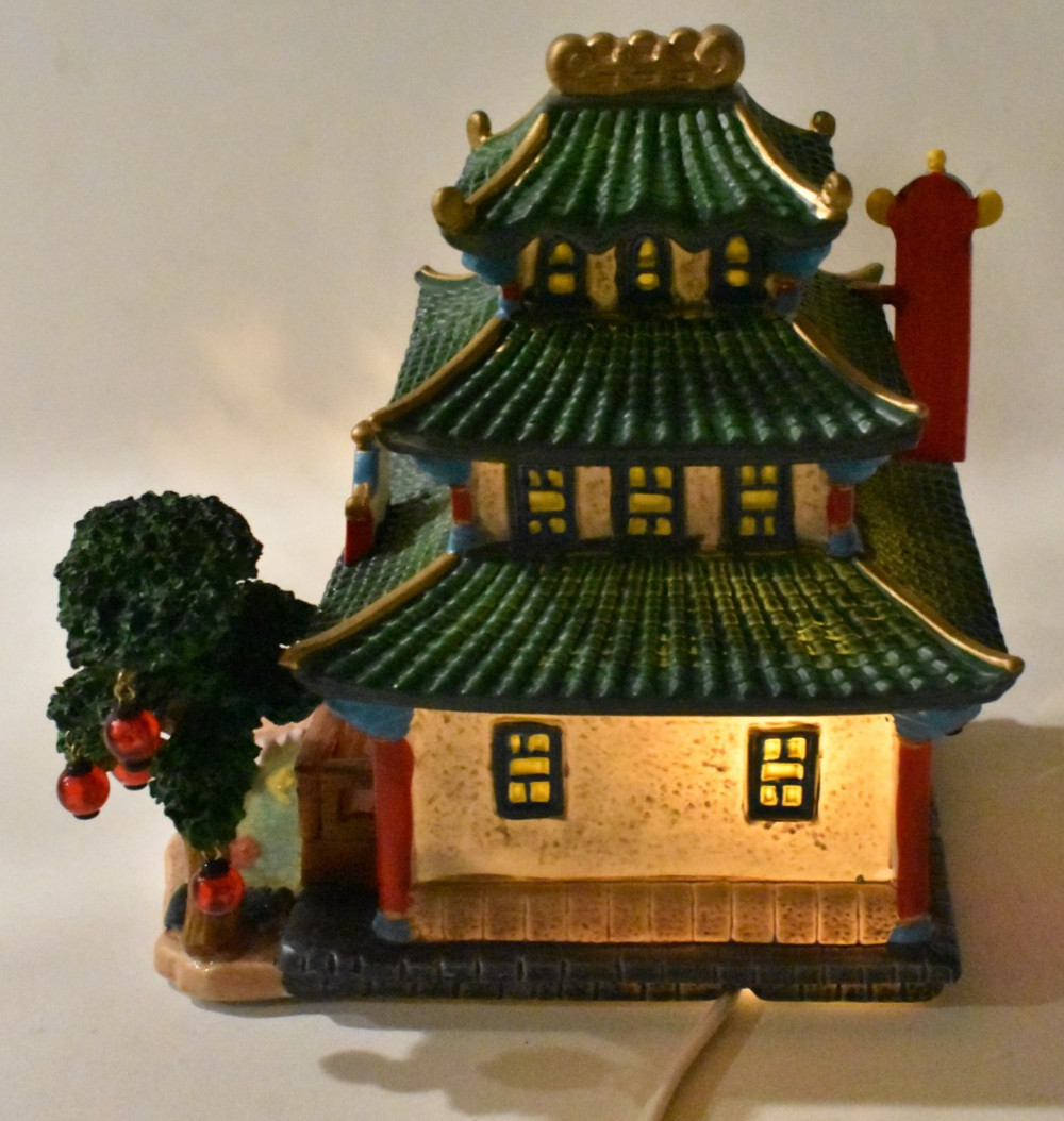 Lemax Caddington Village Cherry Blossom Chinese Restaurant 2005 Light Cord Box