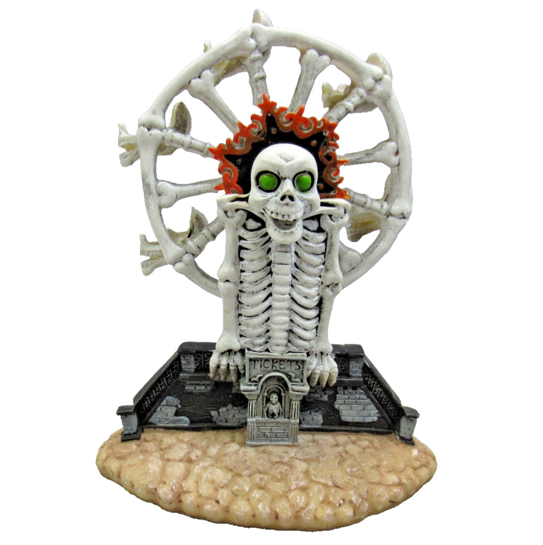 Ashland Tiny Treasures Halloween Village Ferris Wheel Carnival Circus Spooky 7″