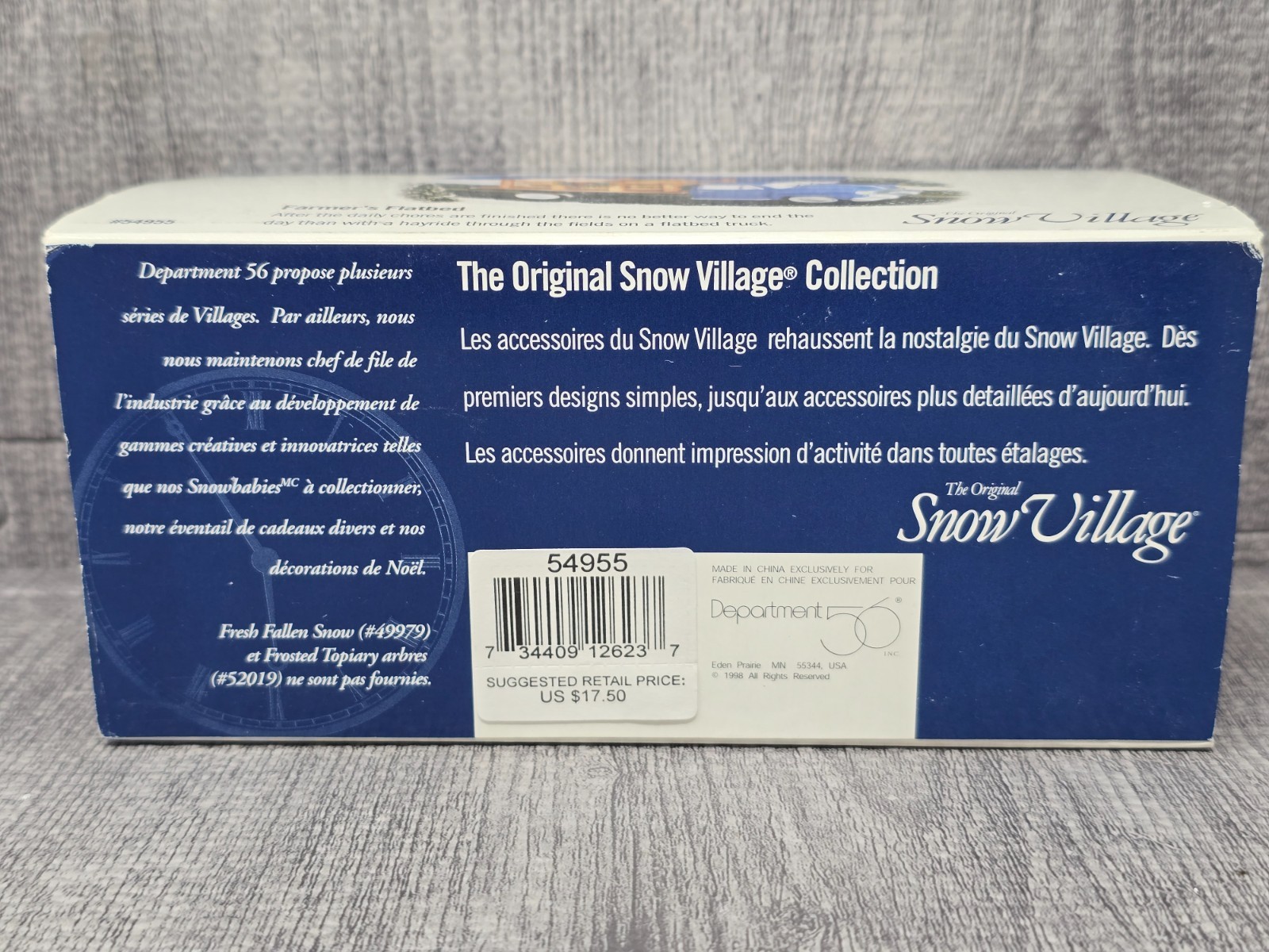 Dept. 56 Snow Village Farmer’s Flatbed Truck #54955 Retired Handpainted Ceramic