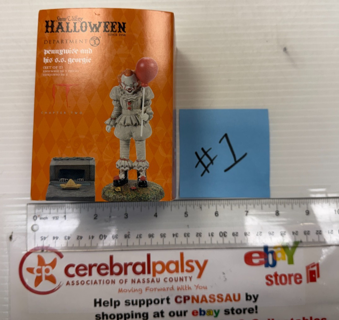Dept 56 Snow Village Halloween IT Chapter 2 Pennywise & S.S. Georgie #6007163 #1