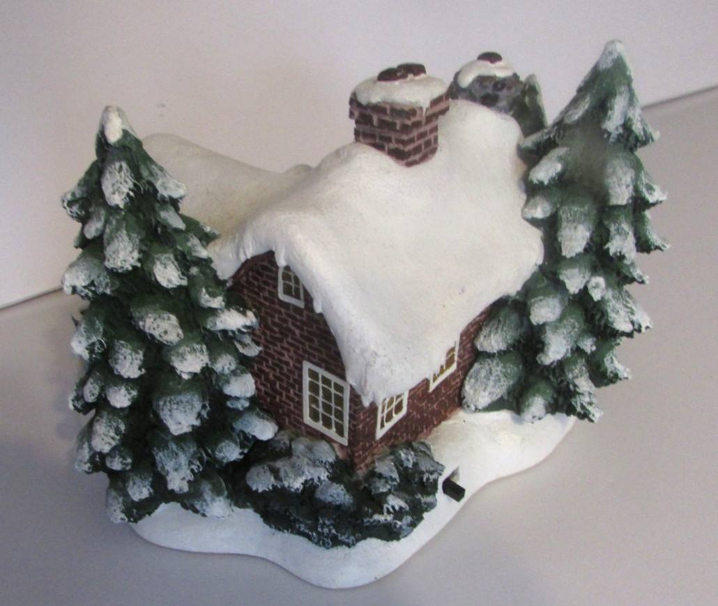 Thomas Kinkade A Village Christmas 2002 Lighted Cottage Snowman House Works