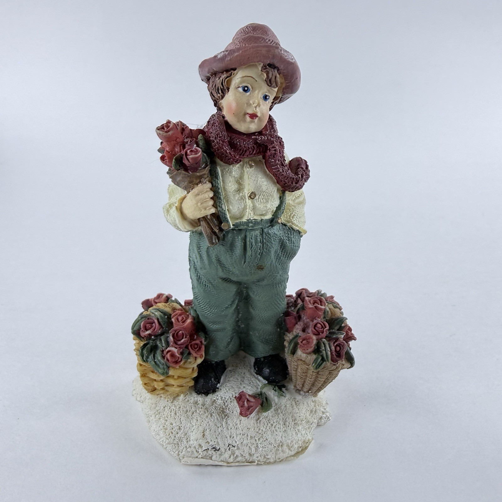 Village Square Mervyn’s 1997 Victorian Flower Vendor Christmas Village Figurine