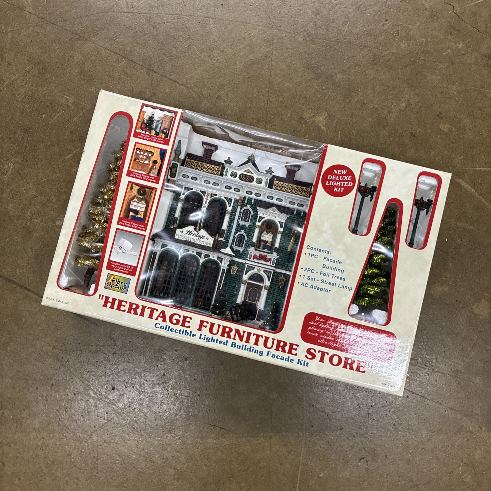 LEMAX Heritage Furniture Store Fiber Optic Lighted Christmas Building – Working!