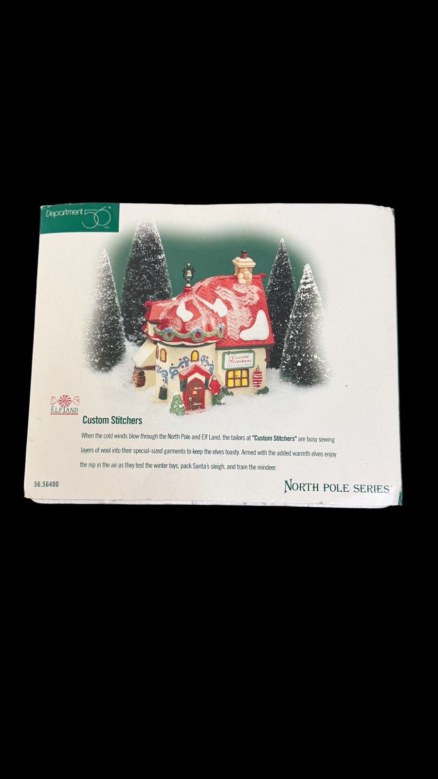 VTG 1998 Dept 56 “Custom Stitchers” North Pole Series ElfLand House Porcelain
