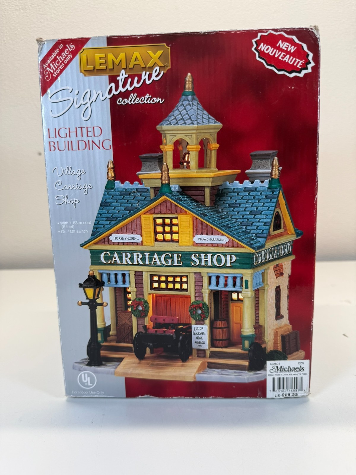 Lemax Signature Village Carriage Shop Lighted Building Christmas Village 2007