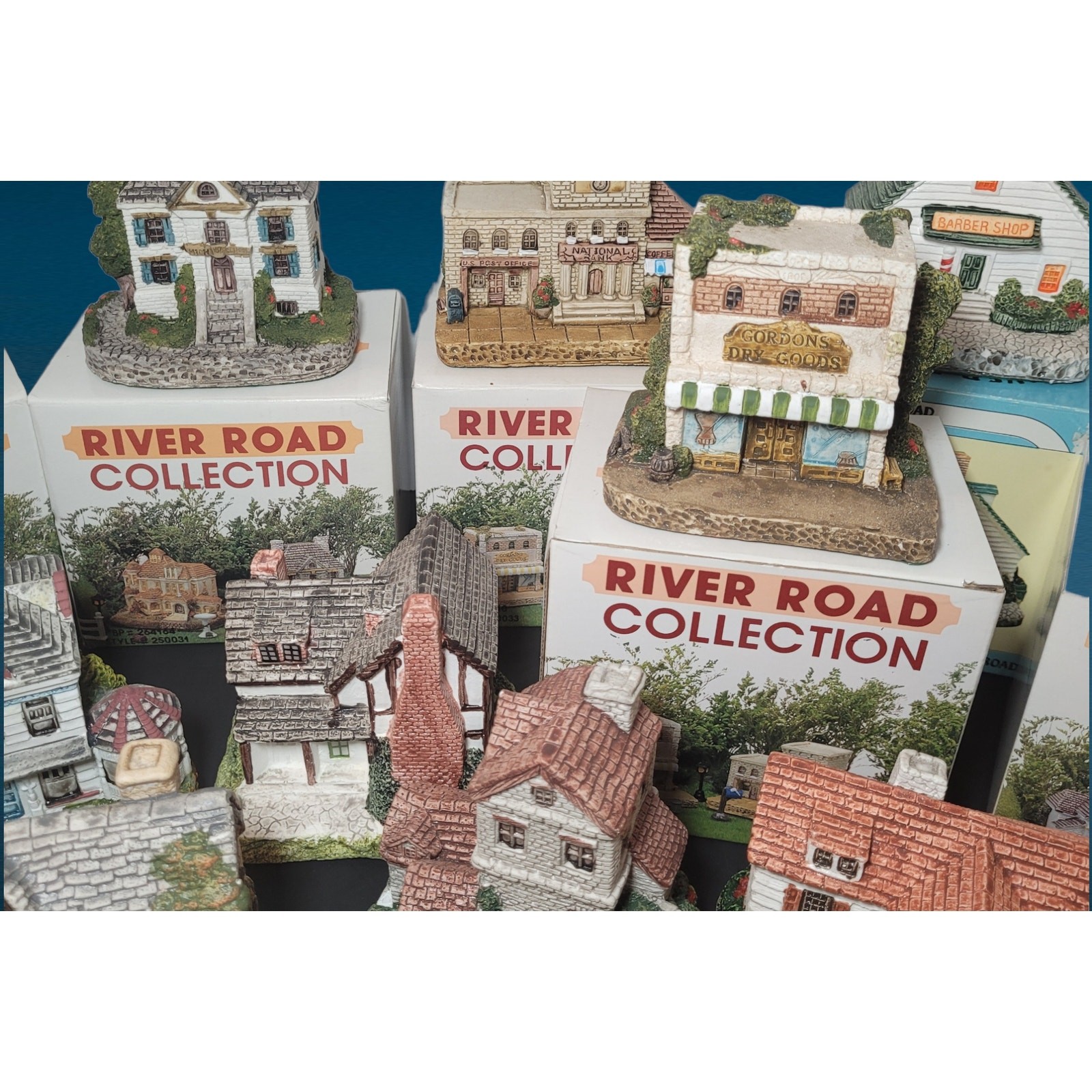 23 River Road Country Cottage Collection Village Buildings Taiwan Christmas Gift