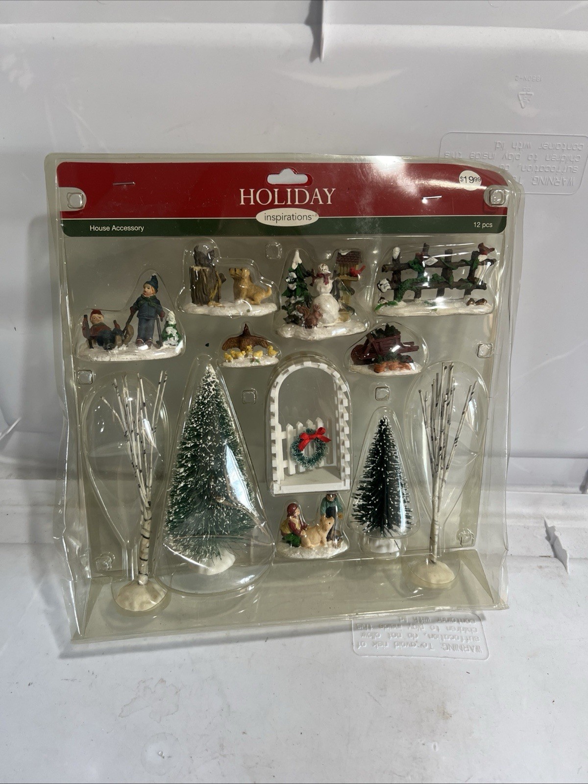 Holiday Inspirations Christmas Village 12pcs House Accessory Package Christmas.