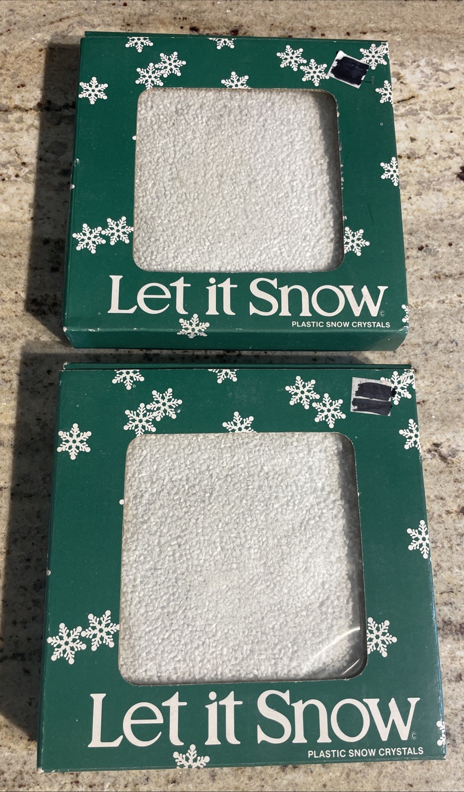 Dept 56 #4996-4 Plastic Snow Crystals-NEW (2 PACKAGES) NOS