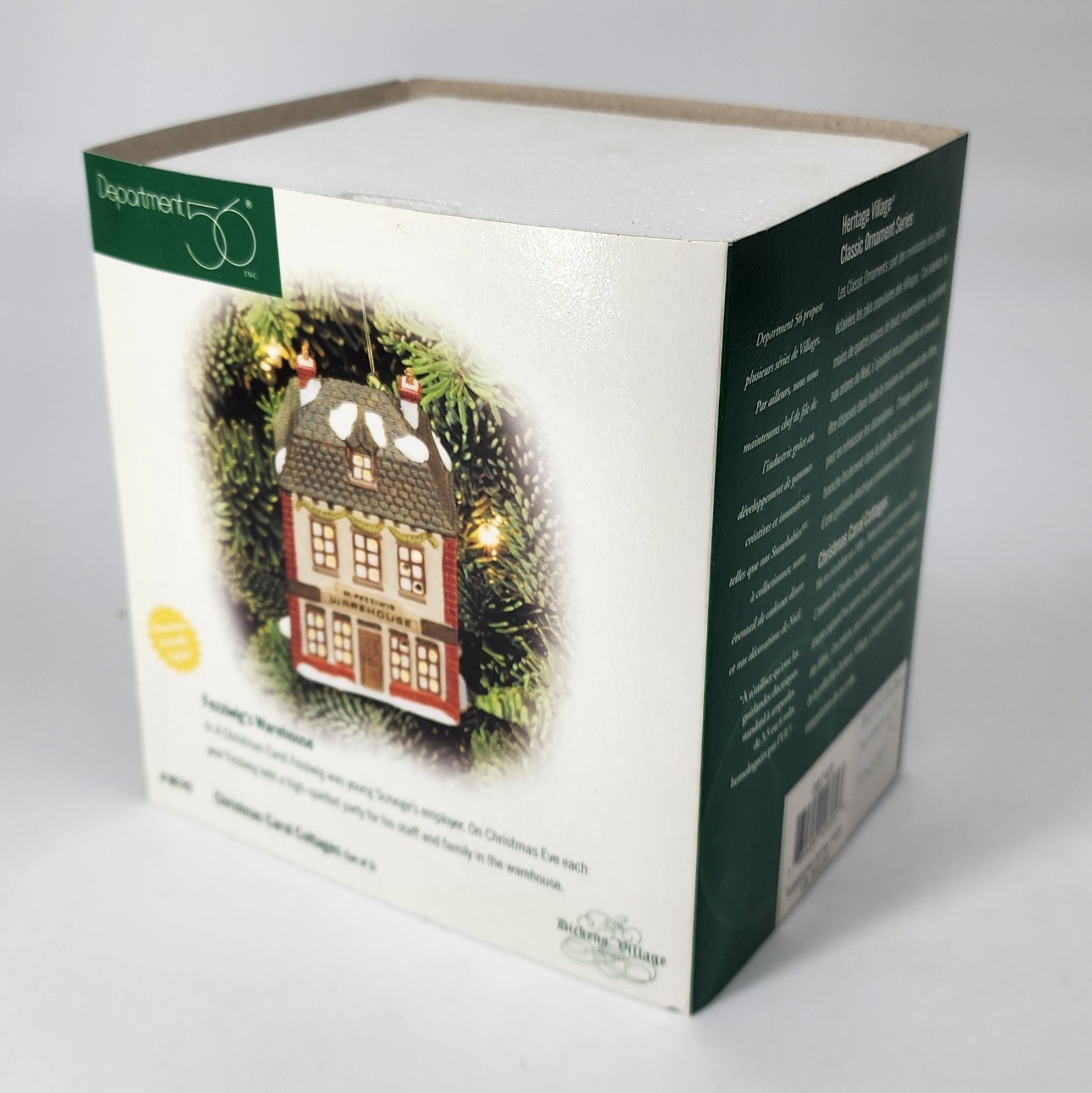Dept 56 Lighted SNOW VILLAGE Christmas Ornament – Fezziwig’s Warehouse – NEW!!!