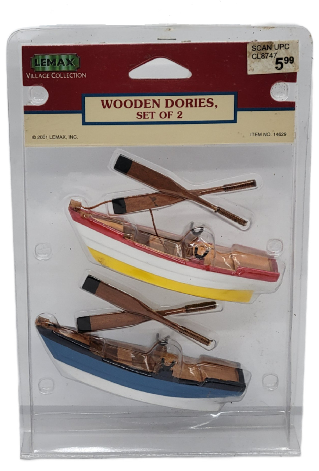 Lemax Village Collection 2001 Wooden Dories Set of 2 #14629