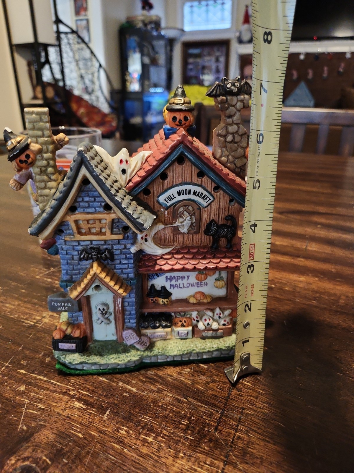 VINTAGE RARE PARTY LITE “FULL MOON MARKET” PORCELAIN BUILDING