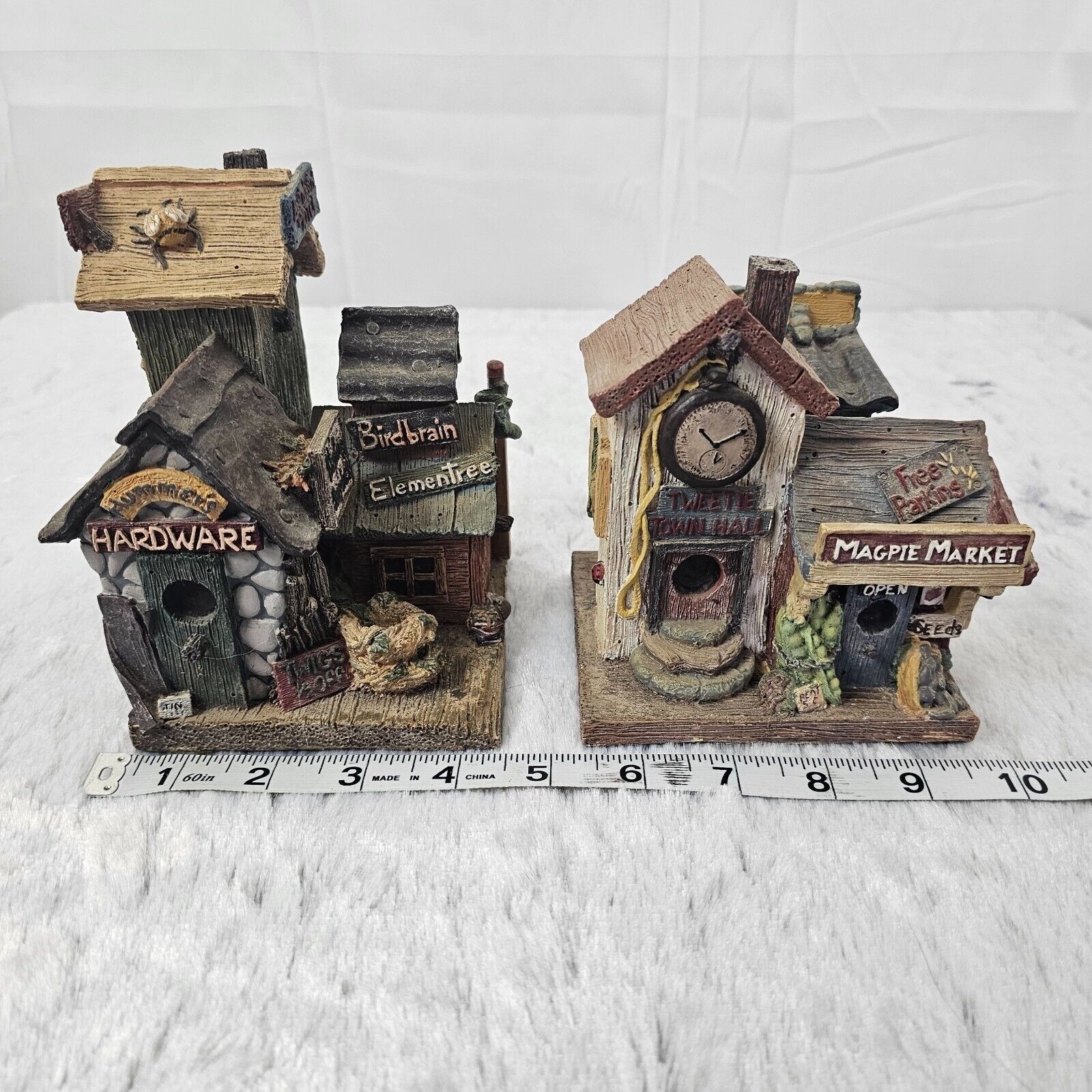Boyds Bears Cottages Set of 2 4.5×7 Magpie Market Garden Shop Motel Hardware