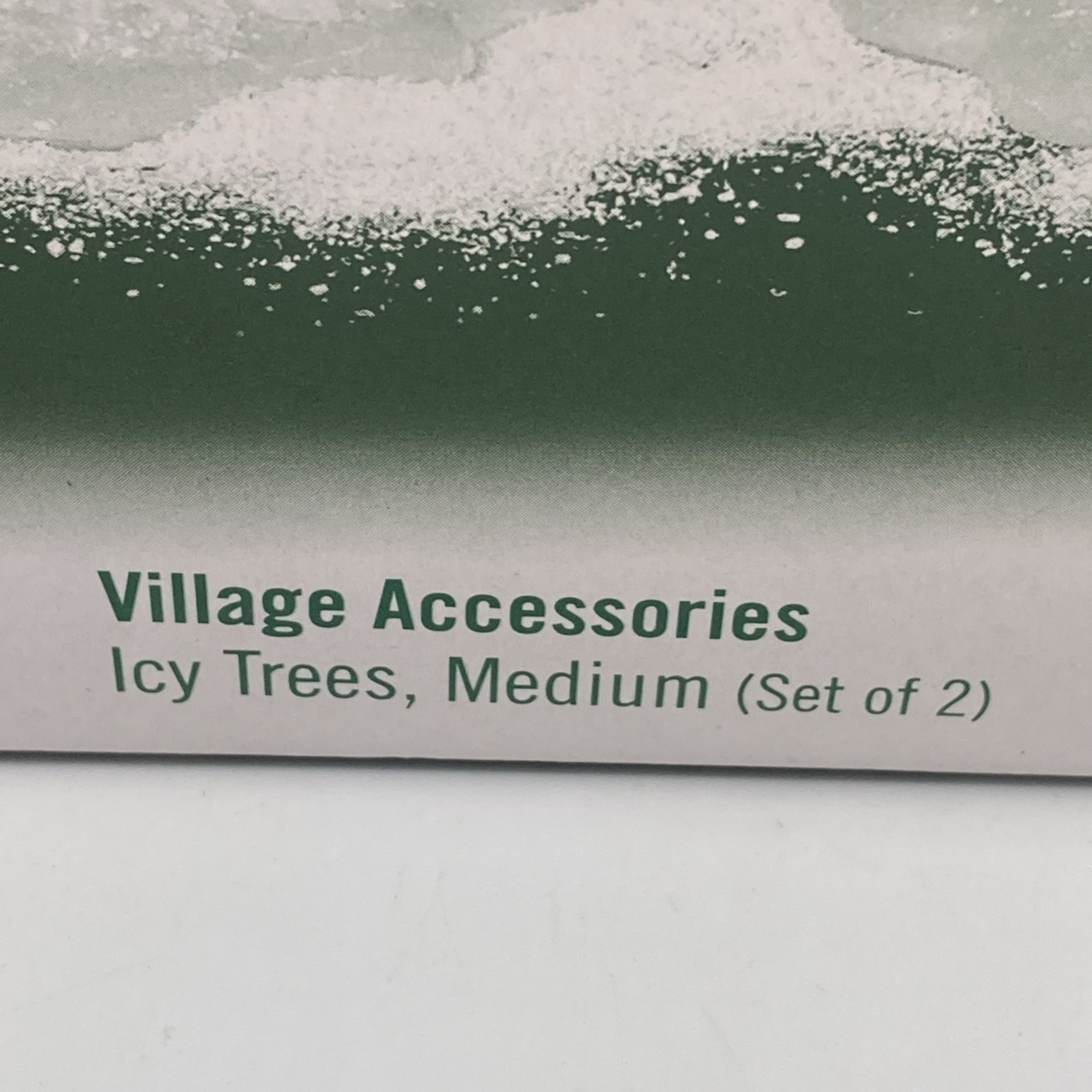 Vintage Dept 56 Icy Trees Medium Set of 2 #56.52890 Village Accessories NIB
