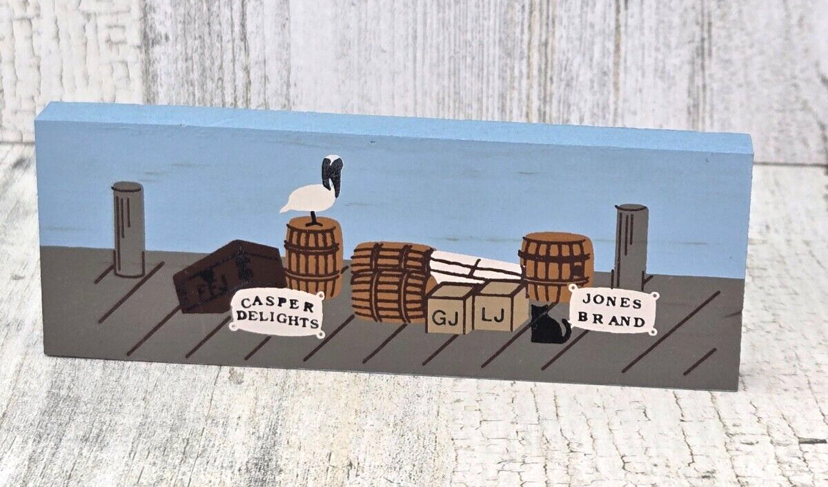 Cat’s Meow Village Dock Cargo Nautical Ocean 1994 Shelf Sitter