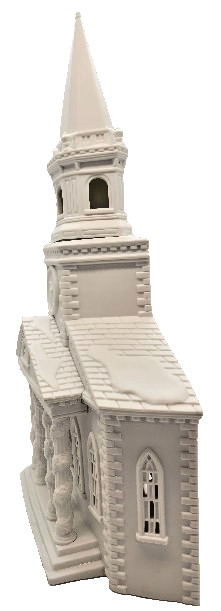 Dept 56 Winter Silhouette ” Cathedral Facade” White Porcelain #78085