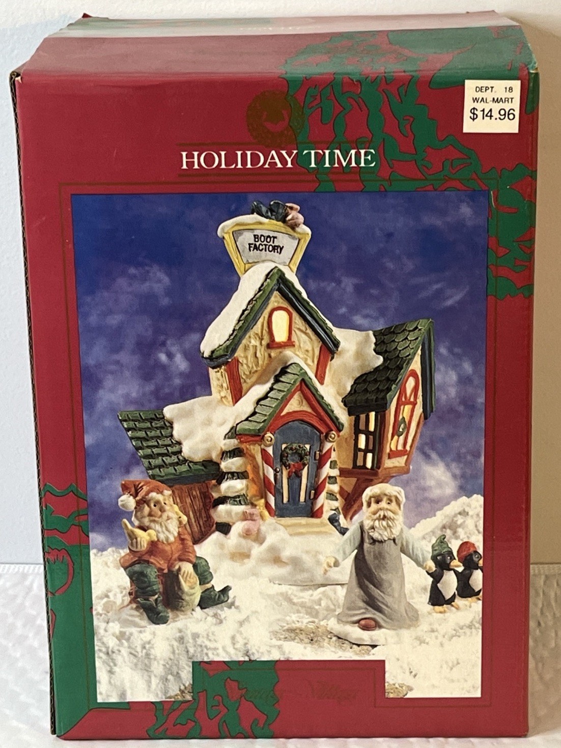 Holiday Time Kris Kringle Cottage Boot Factory Lighted Christmas Village House