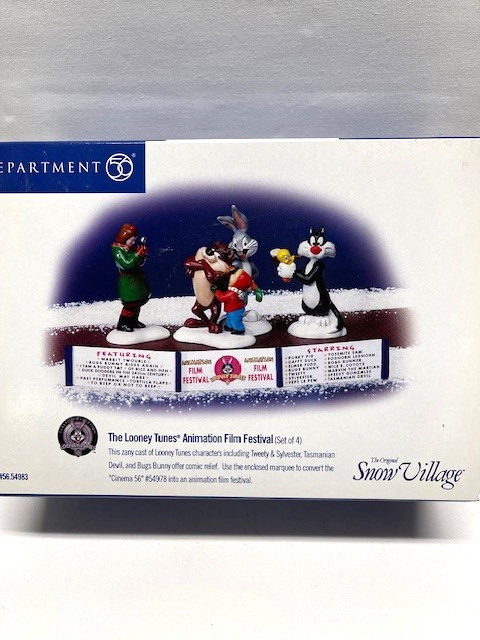 Dept 56 Snow Village Accessory “The Looney Tunes Animation Film Festival” NEW