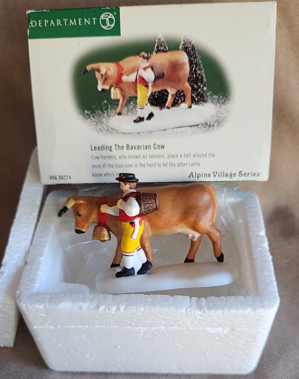 Leading The Bavarian Cow #56214 Department56 Alpine Village- BUYER GUARANTEE