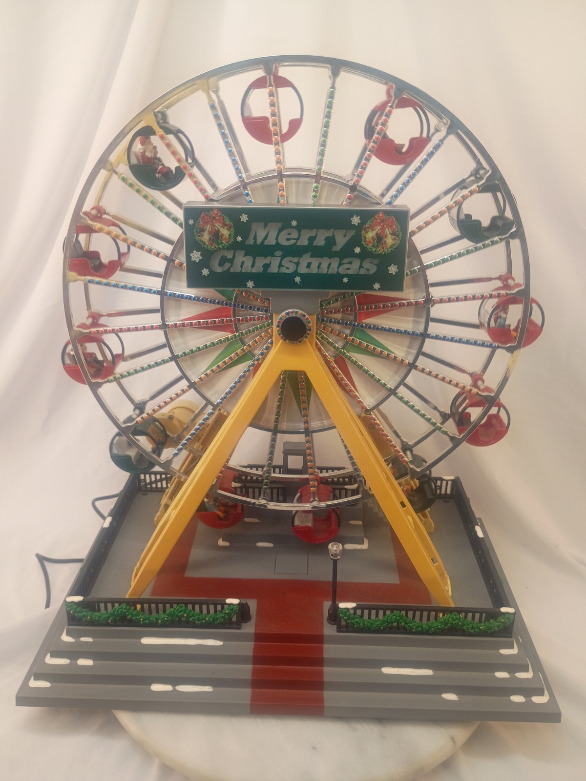 Vintage Maisto Musical Winter Wonder Ferris Wheel Toy Merry Xmas TESTED WORKS