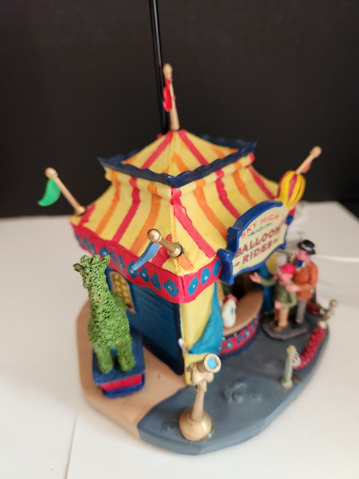 Vtg Lemax 2006 Village Balloon Rides Carnival Circus Lighted Moves 644916 W/Box