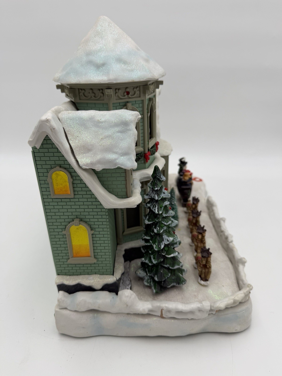 Christmas Light Show House – Christmas Village Decor – Lights Up Plays Music
