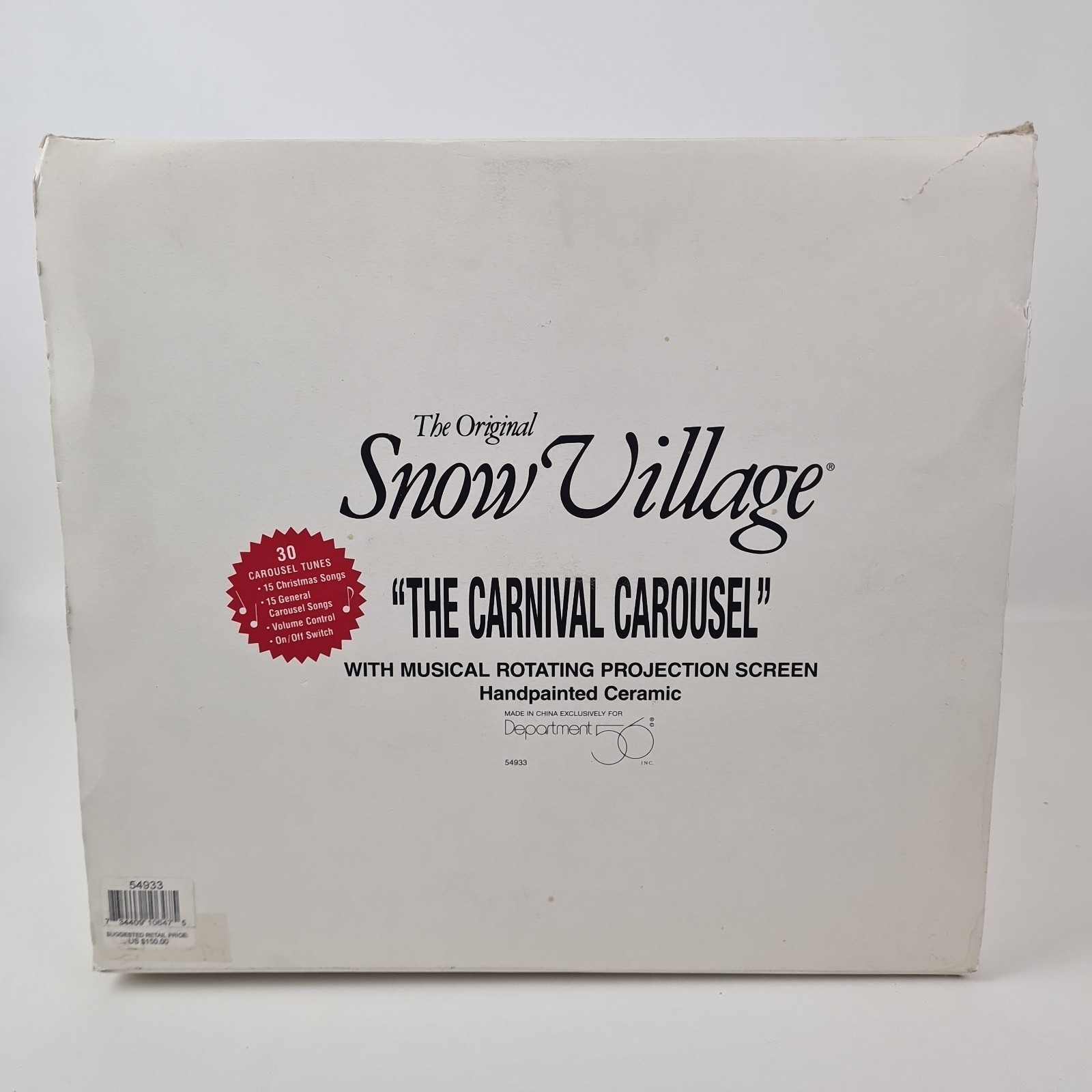 Department 56 The Snow Village 54933 “The Carnival Carousel” Musical Rotating