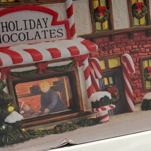 St Nicholas Square Village Holiday Chocolates House Christmas Village 2013