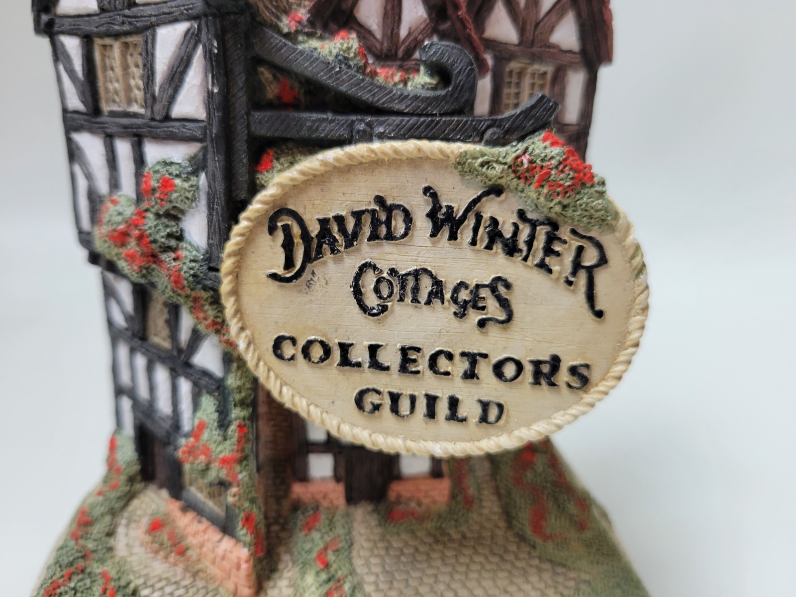 Vintage David Winter Cottages Collector’s Guild Display Sign Piece