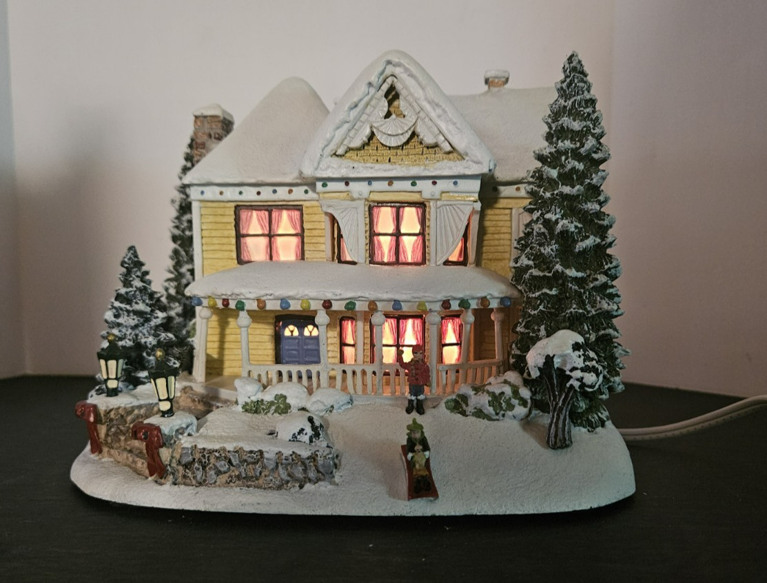Thomas Kinkade Hawthorne Christmas Village “Victorian Homeland” Sculpture #I2323