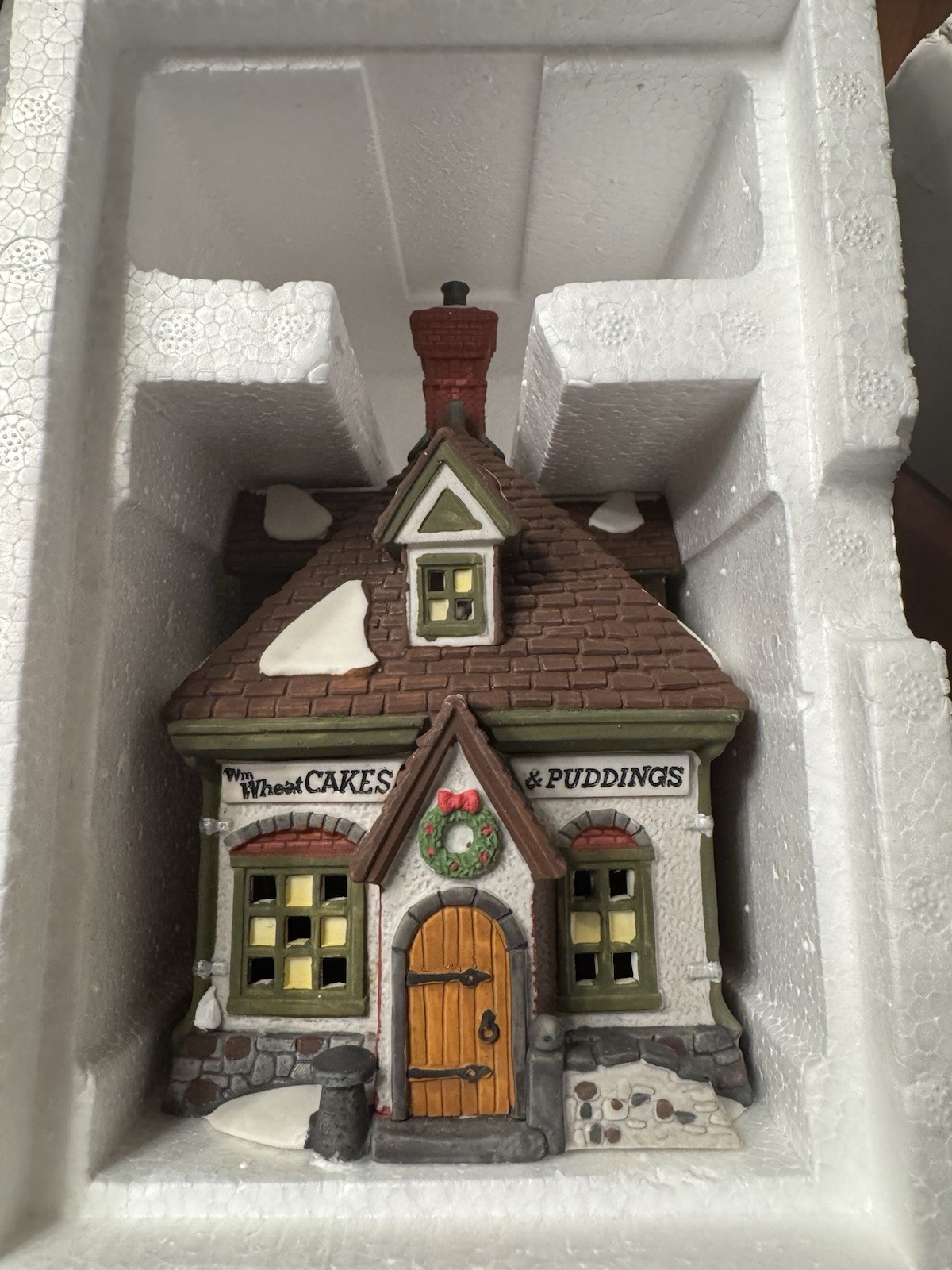 Dept 56 Dickens Heritage Village 1993 Wm Wheat Cakes & Puddings #5808-4 No Cord