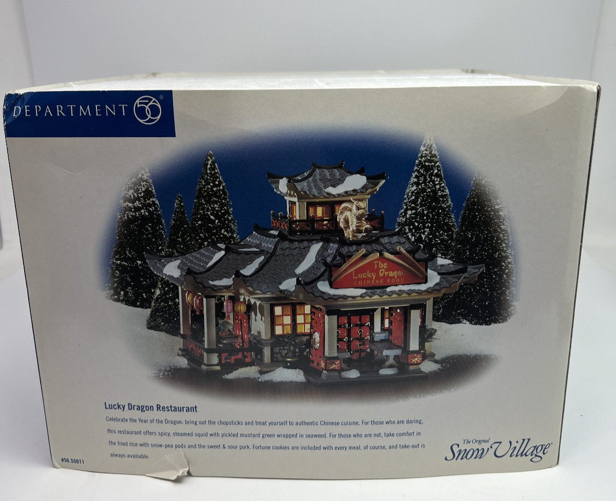 Dept 56 The Original Snow Village Lucky Dragon Restaurant 55011 Christmas